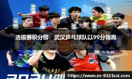 选拔赛积分榜：武汉乒乓球队以99分领跑
